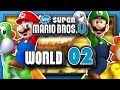 New Super Mario Bros. U Part 2- World 2: Layer-Cake Desert! (4 Player)