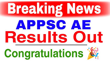 APPSC AE Results Out Check Now | Congratulations to All