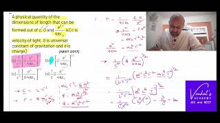 Finding Dimesions of Physical Quantity having Gravity, Velocity and Permitivity @IIT-JEEandNEET