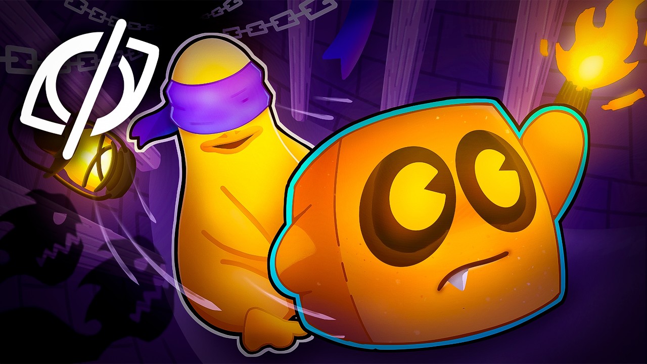 I'm Blindfolded And This Orange Blob Guides Me...