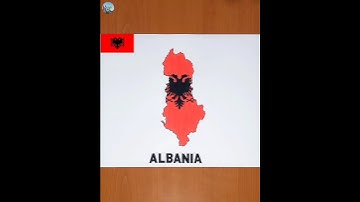 Albania map drawing 🇦🇱 | How to draw Albania map #shorts #albania #map #flag #drawing #art #viral