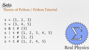 Sets (Theory of Python) (Python Tutorial)