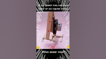 A toy robot for children😊 made of ice cream sticks💯👍