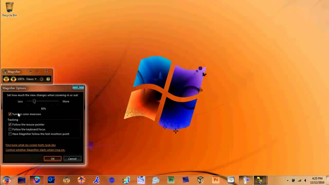 How To Invert Colors on Windows 7 