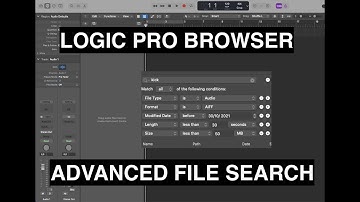 Logic Pro Browser - Advanced Search with Multiple filters of Files and Projects