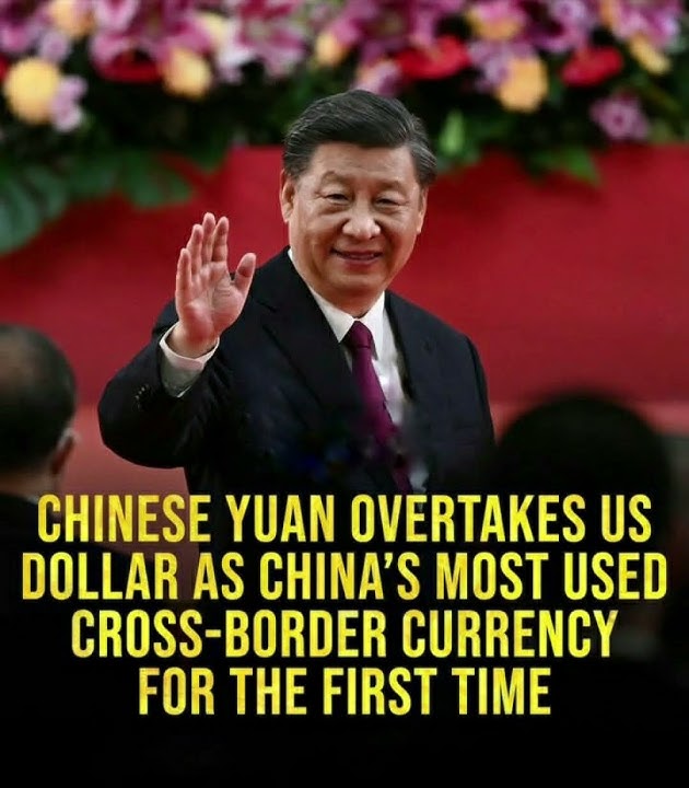 CHINESE YUAN OVERTAKES US DOLLAR . #china #yuan #usa #$ #dollars @USA @china #dollar