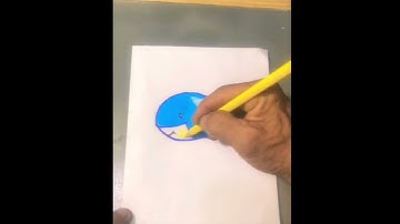 # Cá Voi dễ thương ( vẽ nhanh ) # Cute Whale ( fast draw) # Children Art # Animal # short