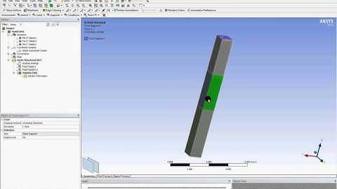 Ansys structural analysis tutorials  -1:  Calculating Reaction force