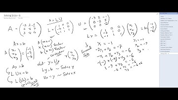 Solving (LU)x = b | Tutorial 15 | Matrix Algebra for Beginners