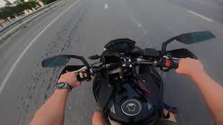 Morning ride with my Honda CB500F in Bangkok