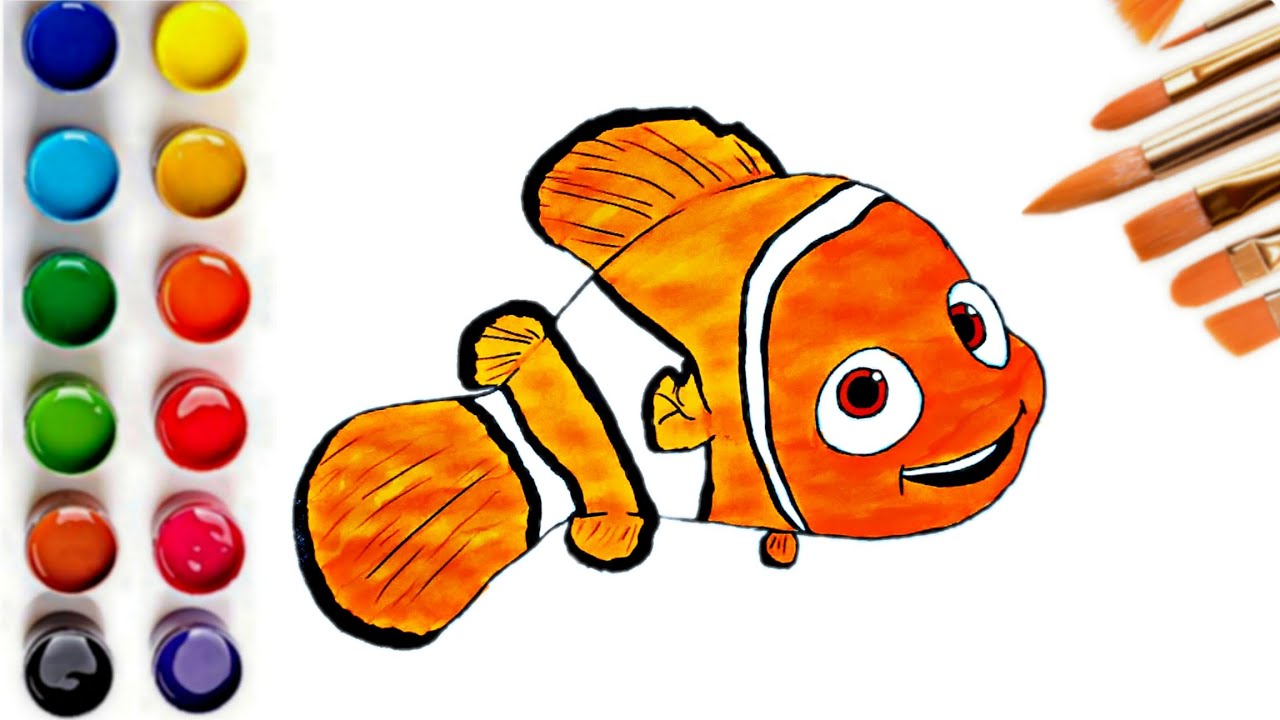 How To Draw Cute Nemo Fish For Kids #drawing #nemo - YouTube