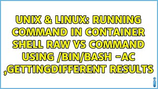 Running command in container shell raw vs command using /bin/bash -ac ,gettingdifferent results
