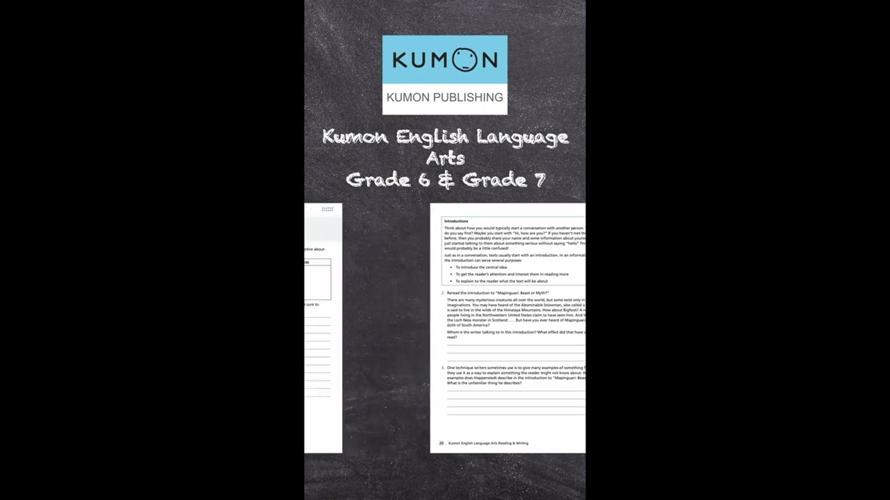 Kumon English Language Arts: Reading and Writing Grade 7 - Kumon