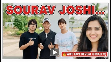 Sourav Joshi vlogs wife face reveal 😯