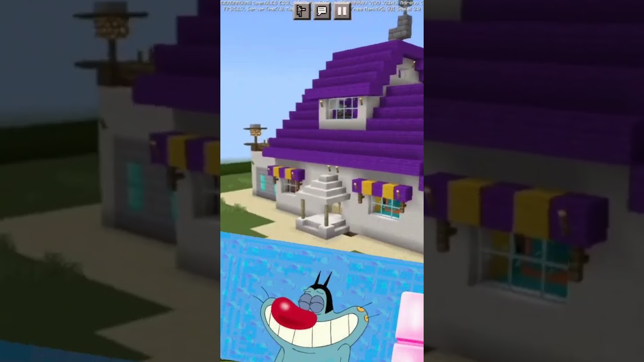 Oggy's house in minecraft 