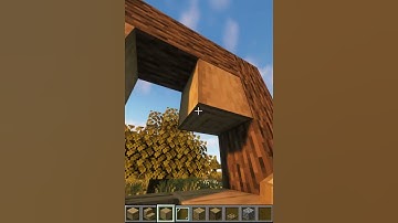 Simple Window and Roof design in Minecraft #shorts