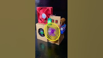 1 Scientific item made of cardboard cooling fan DC motor LED #shorts
