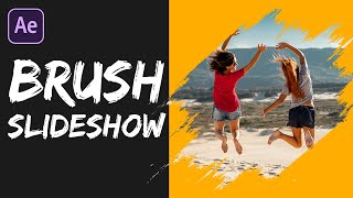 Brush Image Slideshow in Adobe After Effects - (No Plugins Required)