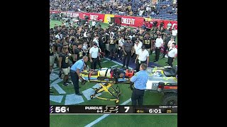 Deion Burks carted off field after apparent head injury Resimi