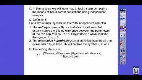 Testing Difference Between Means (Independent, S D 