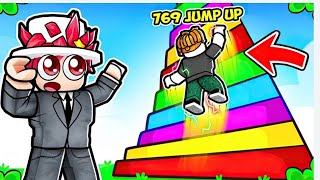 Gökkuşağı Kulesine Zıplama Higher Jump Every Second Roblox