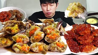 Вкусный соевый соус и приправленный краб! Креветочный соус🦀🦐 MUKBANG REALSOUND ASMR EATINGSHOW