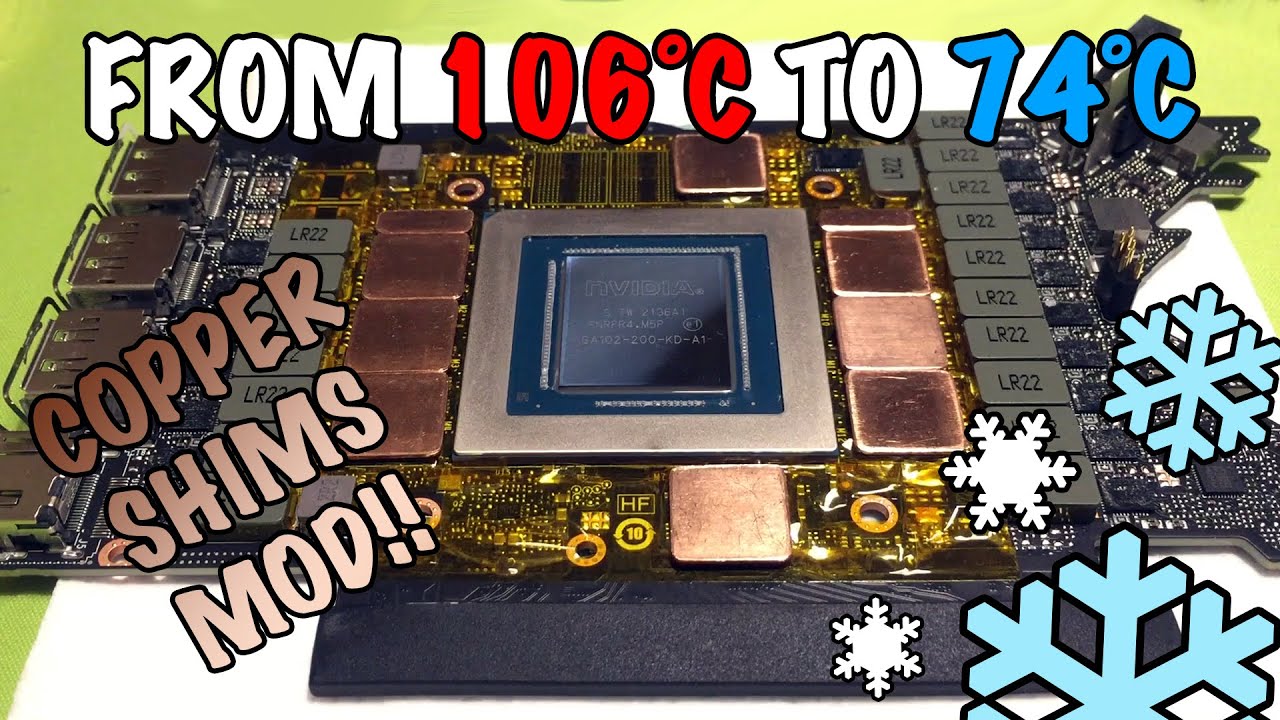 How to drop from 106C to 74C with 1mm COPPER shim RTX 3080 Founders