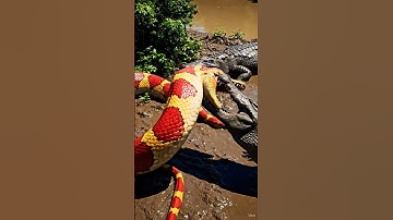 #anaconda #crocodile #giant #python #snakevideo #snake #wildlife