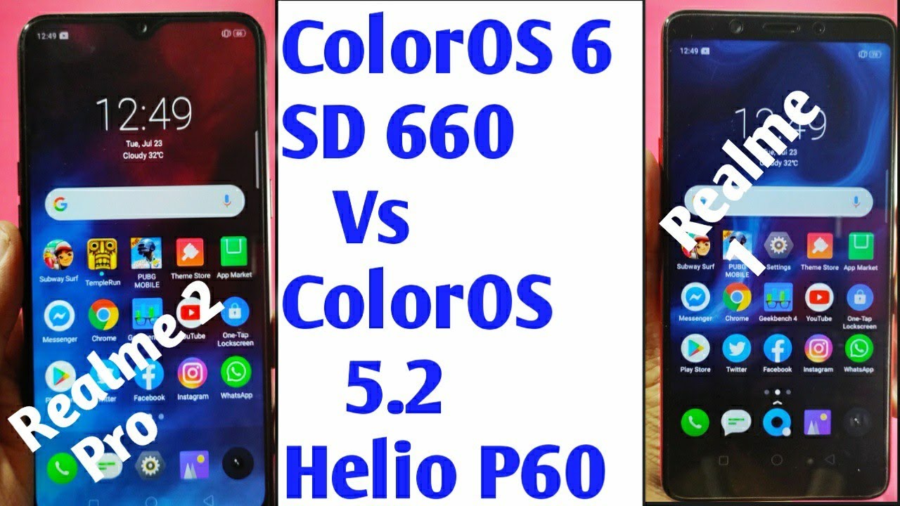 Realme 2 Pro (Color OS 6)  Vs Realme 1 (Color OS 5.2) Speed Test |