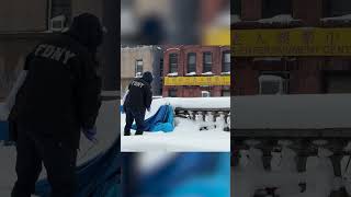 NYC homeless encampments during historic blizzard #shorts