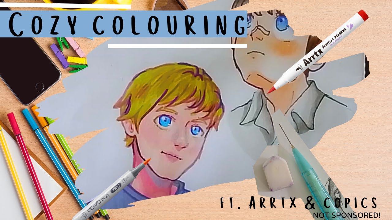 Traditional | Speedpaint | Cozy Colouring During Rainy Afternoon + Copic & Arrtx Markers