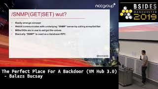 BSidesMCR 2019: The Perfect Place For A Backdoor (VM Hub 3.0) - Balazs Bucsay