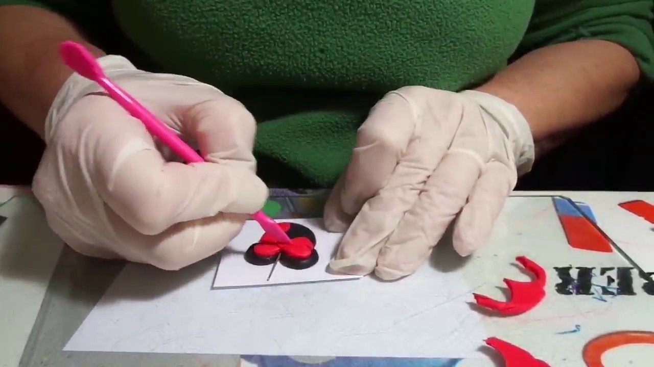 Minnie Mouse Fimo Tutorial / Polymer clay charms - YouTube