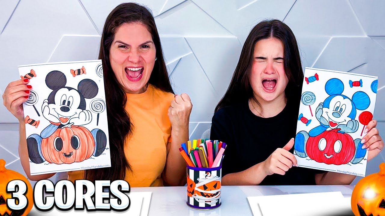 COLORINDO COM 3 CORES * ELA NÃO SABE PERDER!
