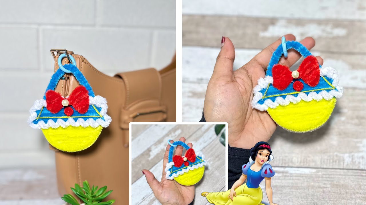 How To Make Fuzzy Wire Keychain (Snow White)