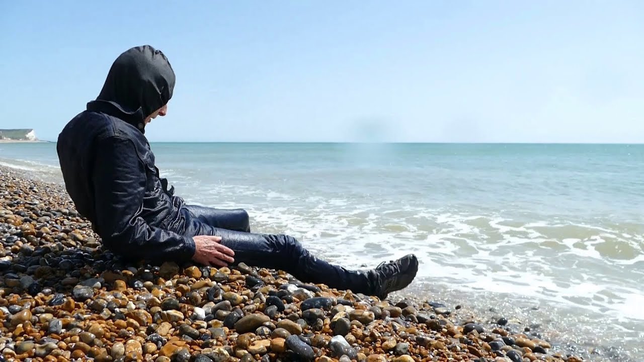 Jeans and jacket hit the waves.