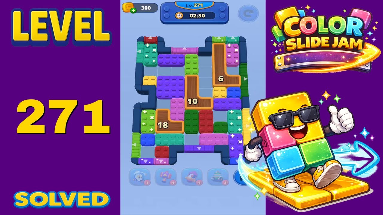 カラーレシピ Color Slide Jam – Level 271 | Walkthrough Fast & Clean Solution