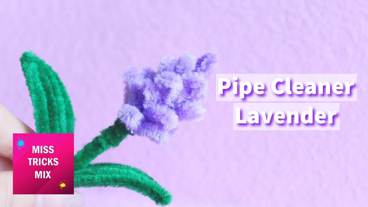 DIY Easy Pipe Cleaner Lavender  How to make Beautiful Lavender flowers  from Chenille Wire 