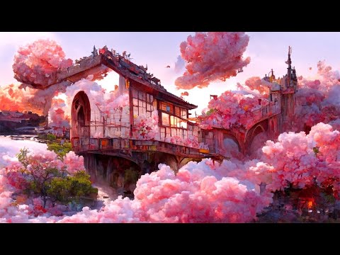 只用一句话，人工智能就画出了这些樱花 - With one sentence, Disco Diffusion AI painted these cherry blossoms