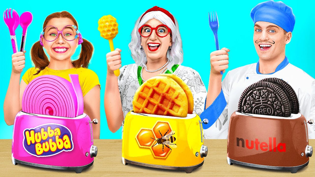 تحدي الطبخ بيني وبين الجدة! مواقف طريفة مع الطعام من 123 GO!