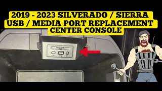 2019 - 2023 CHEVY SILVERADO _ SIERRA USB AUX  SD CARD MEDIA PORT REPLACEMENT TUTORIAL