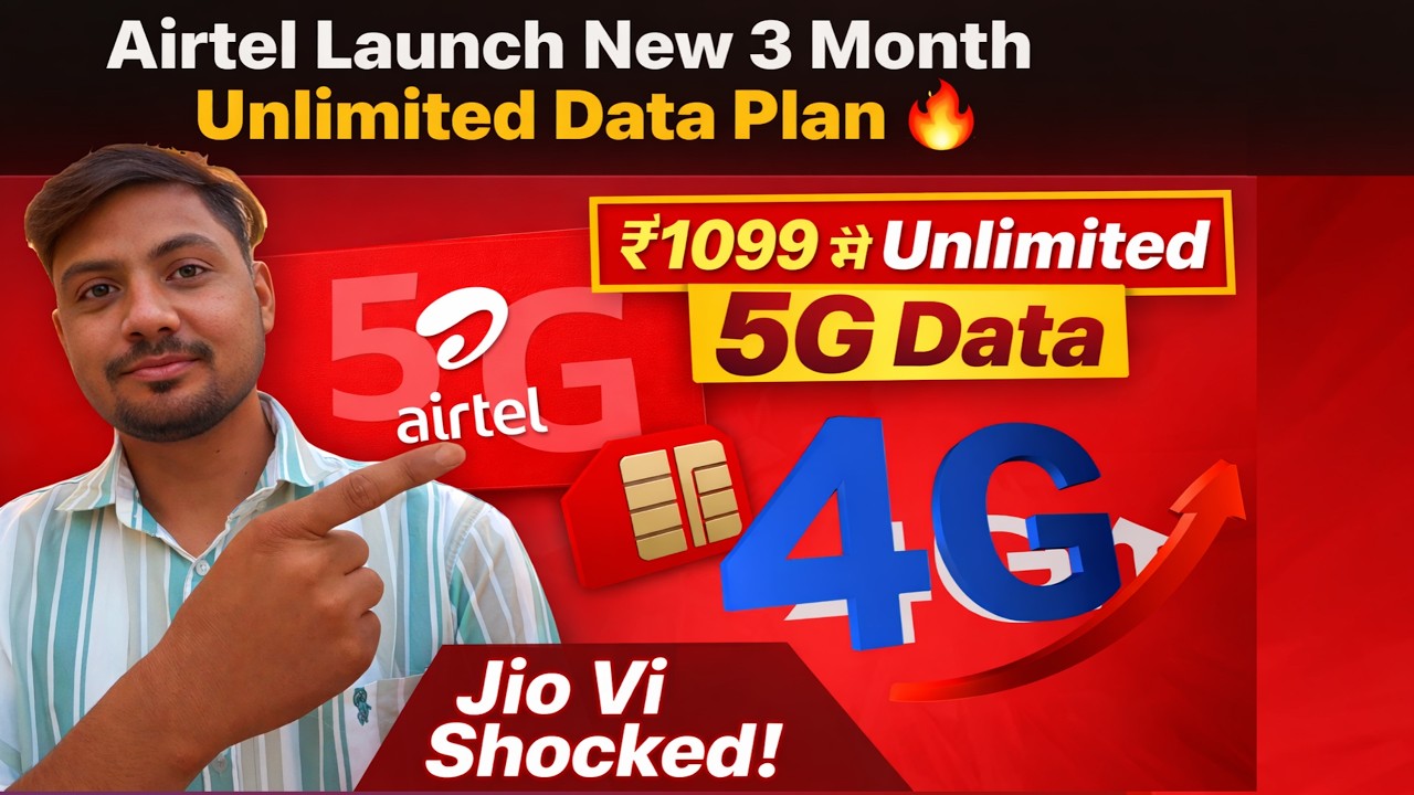 Airtel New 3 Month Unlimited Plan 🔥 | ₹1099 में Unlimited 5G Data | Jio Shocked!