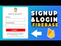 Signup and login form in html with firebase  firebase web authentication tutorial