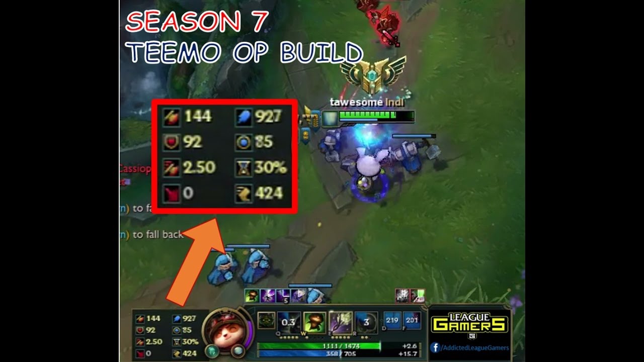 LOL~SEASON 7, TEEMO FULL AS + AP..!! WOW
