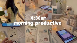 4:30AM  PRODUCTIVE  DAY🌷 study vlog, journaling, morning walking, romanticizing life˚ ༘ screenshot 4