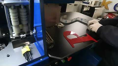 Custom Navy Blue BWZ-C1 Letter Bending Machine – Final Stainless Steel Test