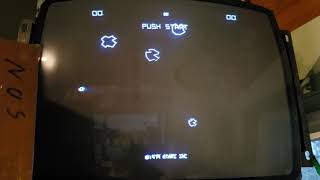 Atari Asteroids with vector tails before repair
