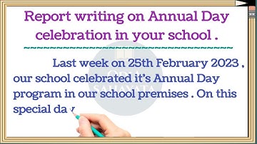 Report Writing / Annual Function Report Writing / Annual Day Report # Odia Sahayata #