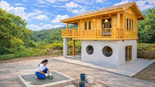 Young woman unexpectedly builds her dream villa from scratch in the countryside in 200 days