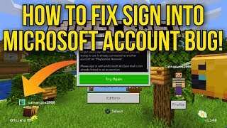 Minecraft BEDROCK EDITION - HOW TO FIX SIGN INTO MICROSOFT ACCOUNT BUG! - (PS4 Bedrock Edition)